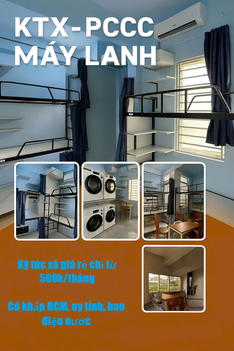 Ký túc xá/phòng trọ Quận Tân Bình giá rẻ Bao điện nước, sạc được xe điện, gần quốc lộ 1A